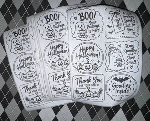 (10) Sheets of Halloween Shipping Stickers